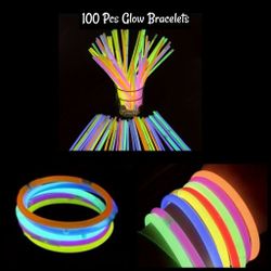100 Pcs Glow In The Dark Bracelets