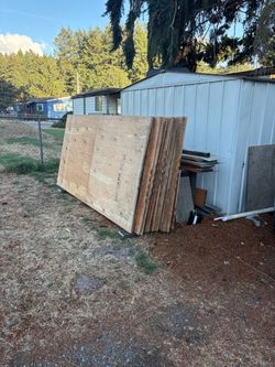 Sheets of plywood.