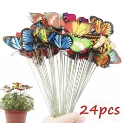 24 Pieces of PVC butterfliers---11" Long
