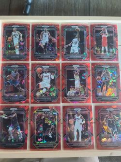 Red Ice Prizm Basketball Cards 22-23