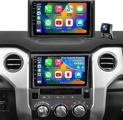 Car Stereo Radio Toyota Tundra 2014 2015 2016 2017 2018 2019 2020 2021, Wireless CarPlay Android Auto, 9” Touch Screen, Backup Camera