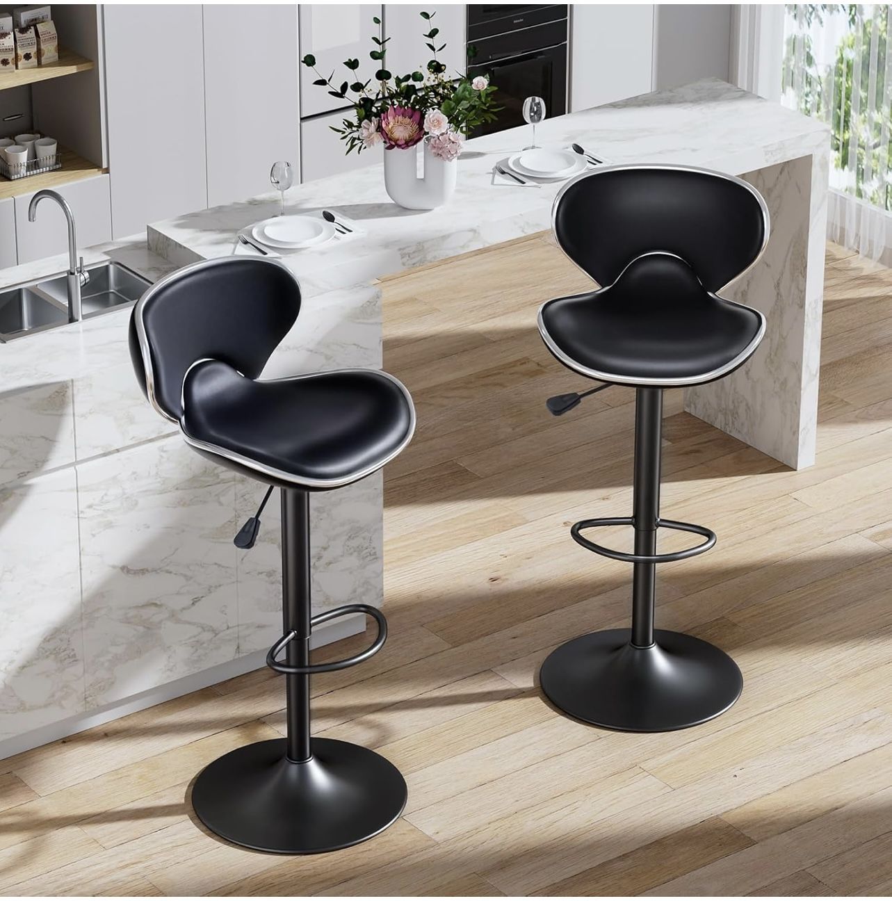 Adjustable Bar Stools Set Of 2 - IN BOX