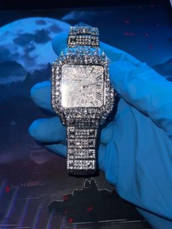 Iced Out Square Face Watch