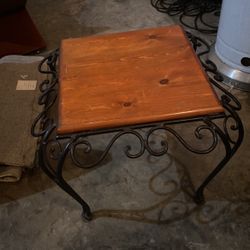 Wood, Iron Table