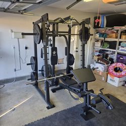 Smith Machine 2001 | Multi-Use Adj Bench | Gym Equipment | Fitness | Squat Rack | Excercise |🔴WEIGHTS AND BARBELL SOLD SEPARATELY 🔴 FREE DELIVERY 🚚