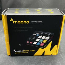 MAONO CASTER G1 NEC Gaming Audio Mixer, Audio Interface with Pro-Preamp-RGB-48V