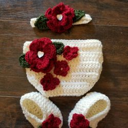 Valentine's diaper cover set photo prop