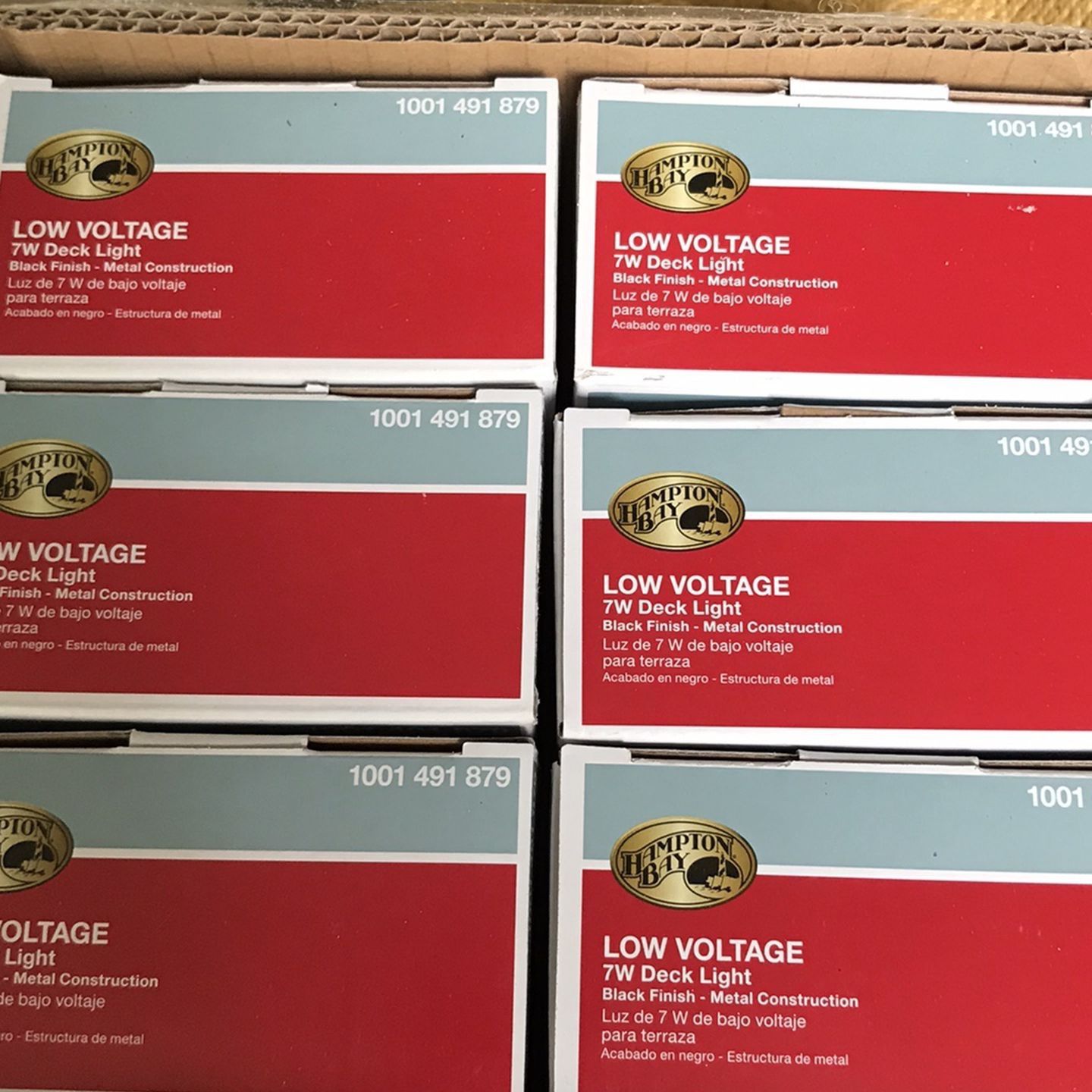 Hampton Bay 7w Deck Lights Color Black Lot of 8 Brand New