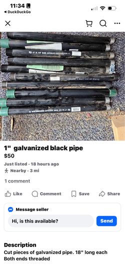 Galvanized pipe