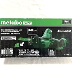 Brand New Metabo HPT 18V One Handed Reciprocating Saw. Retails $129 For Tool Only. Batteries are at Lowe’s