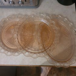 Anchor hocking pink plates