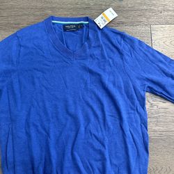 men's Nautica Sweater, Royal Blue Brand New