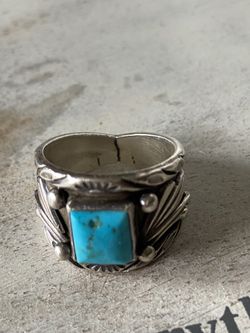 Silver And Turquoise Ring