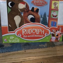 Rudolph Red Nose Reindeer Plush & Play-A-Sound Book Box Set 