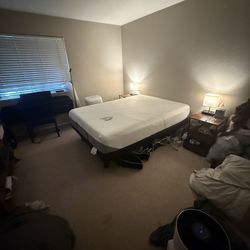 $1000 Queen Tempur-Pedic Mattress And Adjustable  Frame