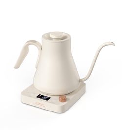 Epeios Gooseneck Electric Kettle With Temp Control,1200W,0.9L,Cream White