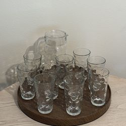 Glass pitcher and glasses set