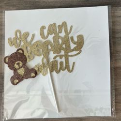We Can Bearly Wait Baby Shower Cake Toppers