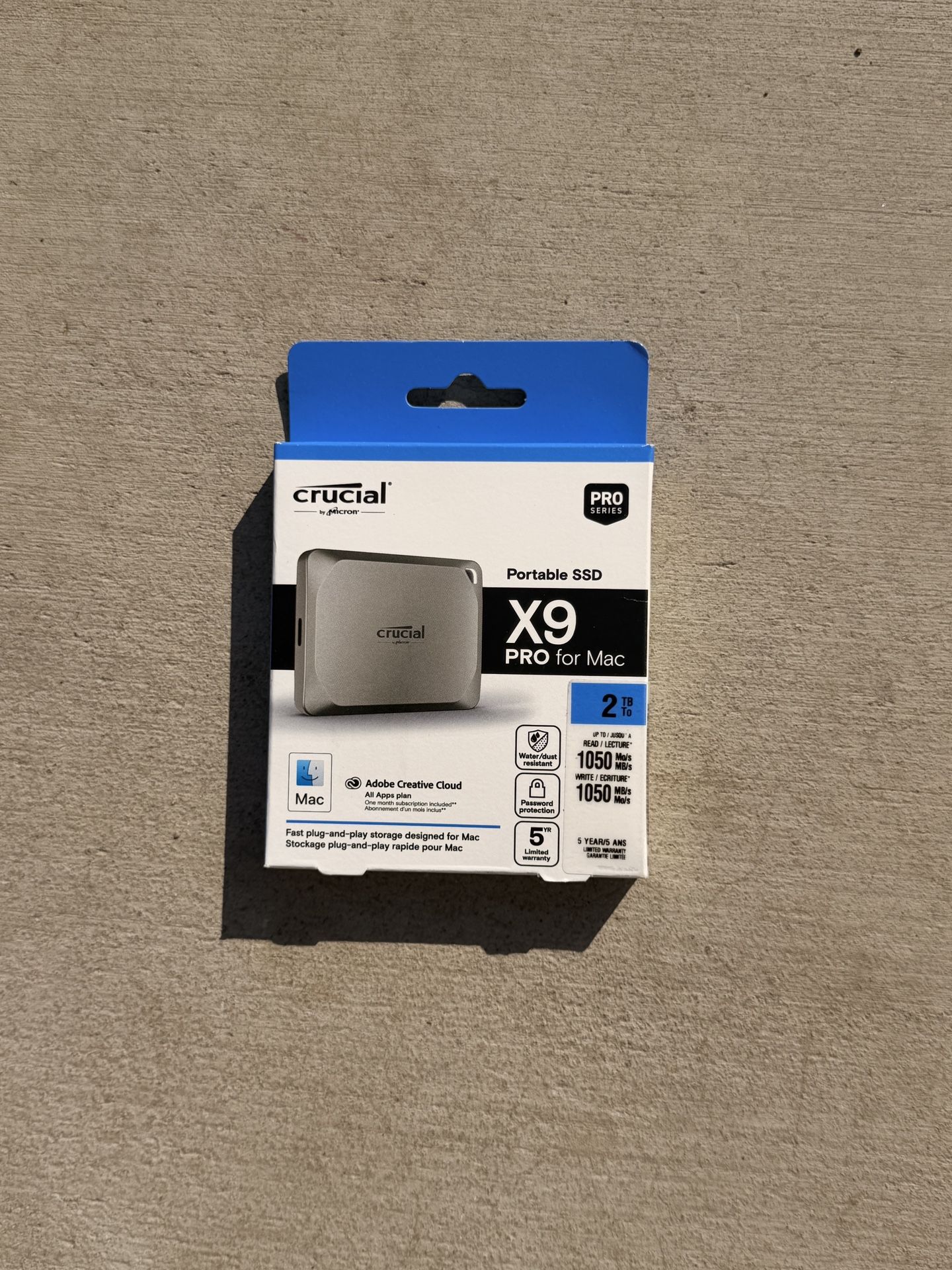 Crucial X9 Pro for Mac 2TB Portable SSD