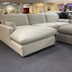 SOPHIE 3 PIECE IVORY RAF SECTIONAL WITH CHAISE