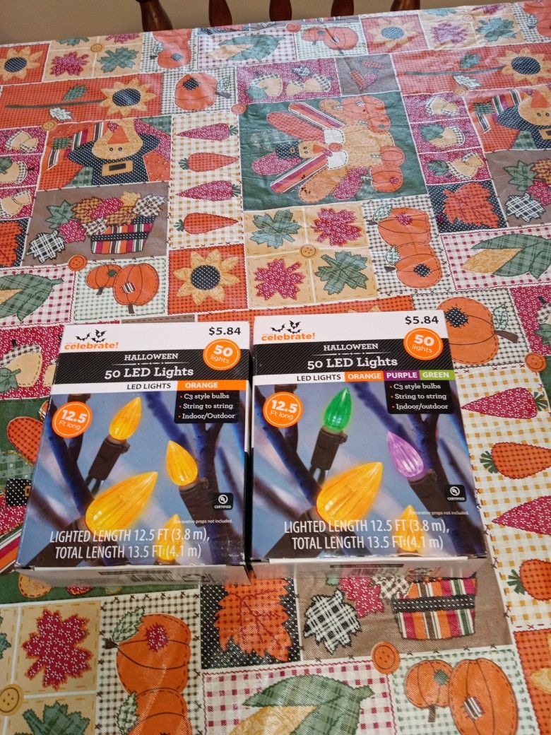 2 Boxes Of Halloween Lights New