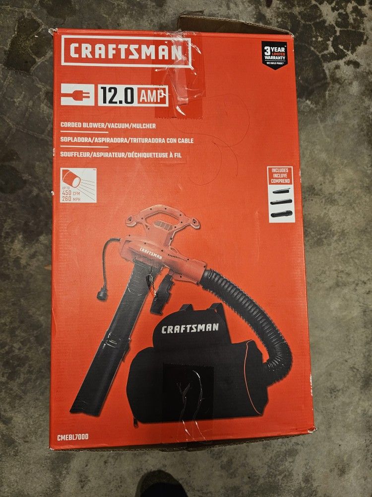 CRAFTSMAN 450-CFM 260-MPH Corded Electric Backpack Leaf Blower