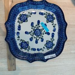 Polish Pottery Decorative Serving Plate