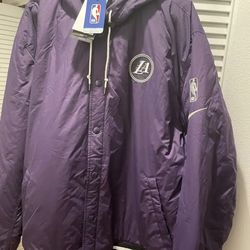 New Mens Sz XXL Lakers Jacket