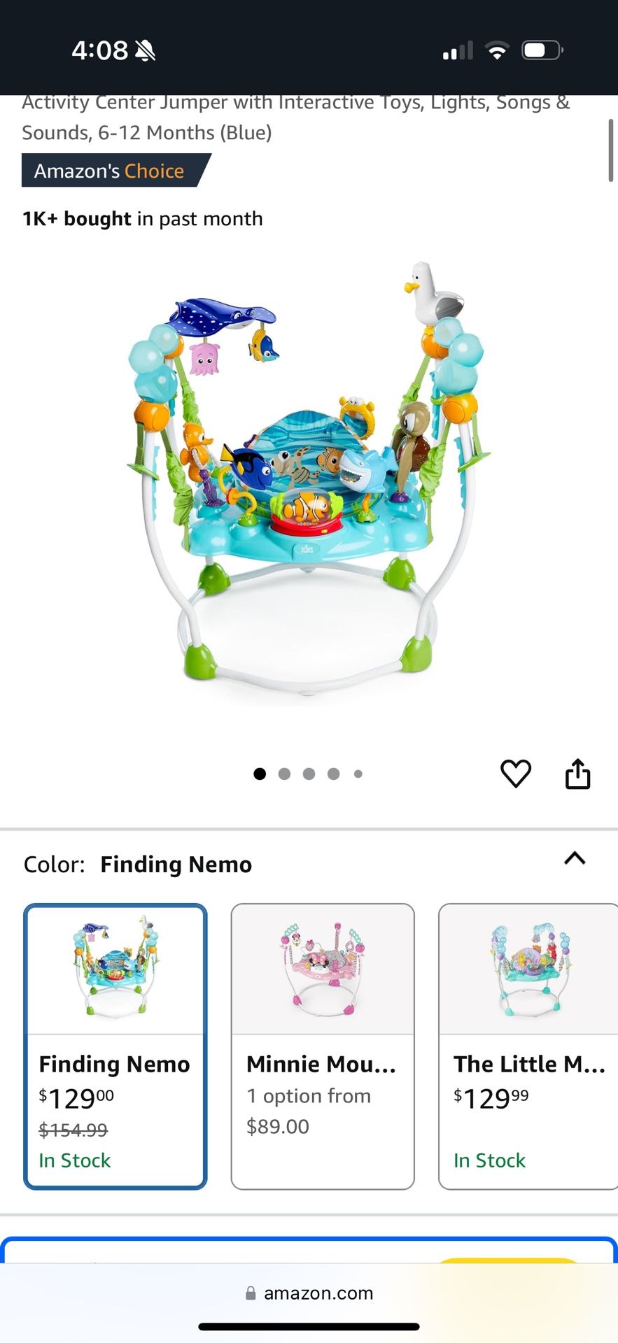 Disney Finding Nemo Baby Jumper