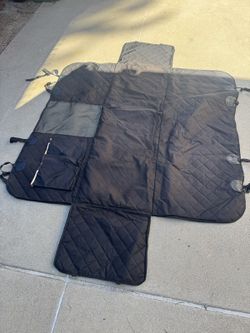 Dog Car Bundle - Back Seat Cover/Hammock + 2 Seat Belt Tethers