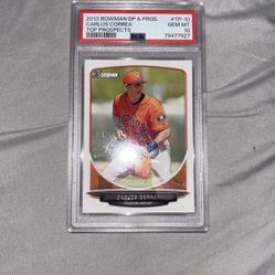 2013 Bowman Dp&pros Carlos Correa Psa 10