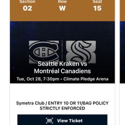 Kraken Versus Montreal Canadiens