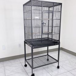 (New in box) $90 Large 53” Bird Cage for Parakeet Parrot Cockatiel Canary Finch Lovebird, Size 24x17x53” 