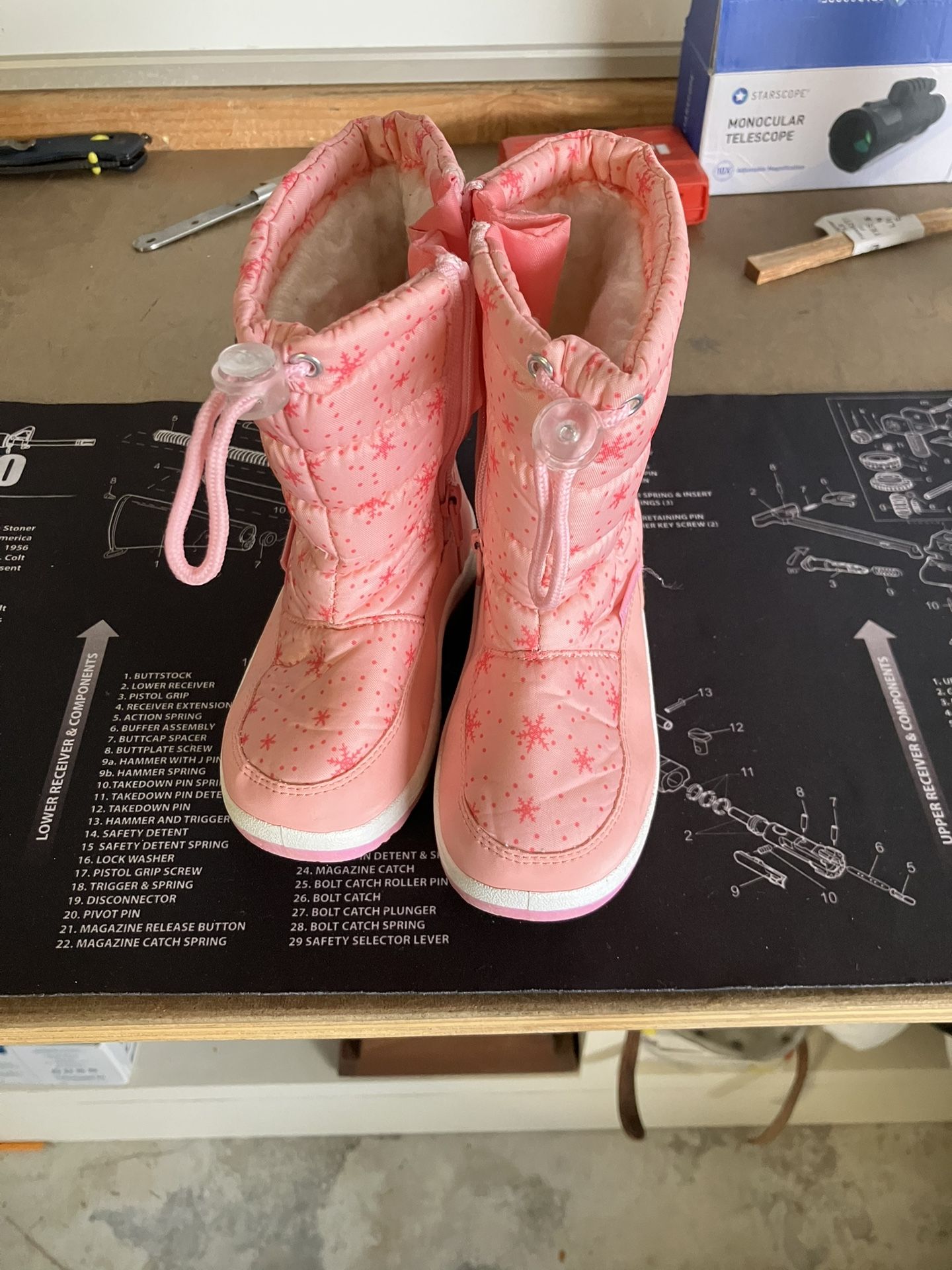 Girls Toddler Snow Boots Size 10