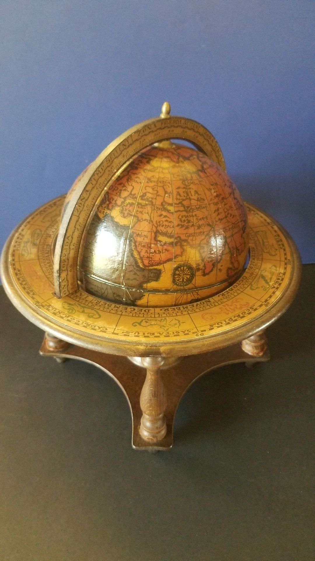 Vintage Old World Globe Zodiac & Astrology