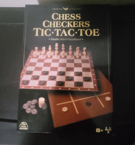 Cardinal Classics: Chess Checkers Tic Tac Toe