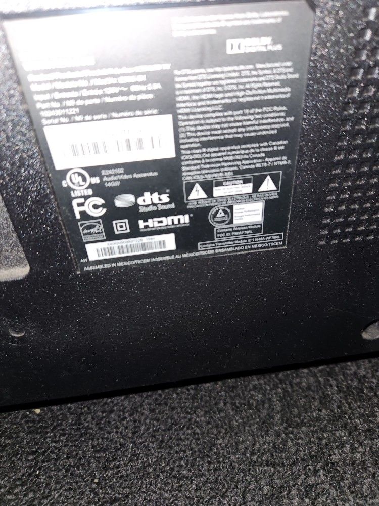 43 Inch Vizio HD TV dts Studio Sound