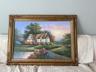 Painting With Golden Frame