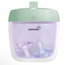 GROWNSY Pacifier Sanitizer Portable Holder Case, Green UV Light Sanitizer on The Go, USB Charging Sanitizer Case, Mini Pacifier Sanitizer 99.99% Clean