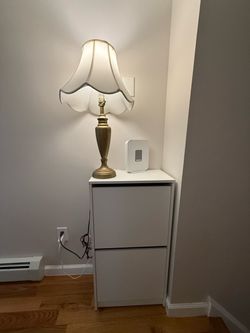 White 2-Drawer Cabinet shoes stand