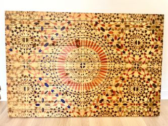 Parvez Taj Printed Natural Pine Wood