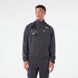 FIGS Scrubs Men Cobaki Scrub Jacket Charcoal XL