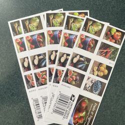 100 Count Fruit And Vegetable Forever Stamps
