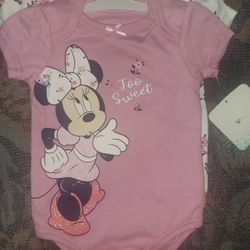  Girls Minnie Mouse Onesies 