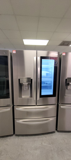 LG 4‑Door French Door Fridge – InstaView, Ice/Water, Stainless
