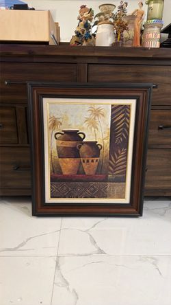 Framed Tropical Vase Art Print