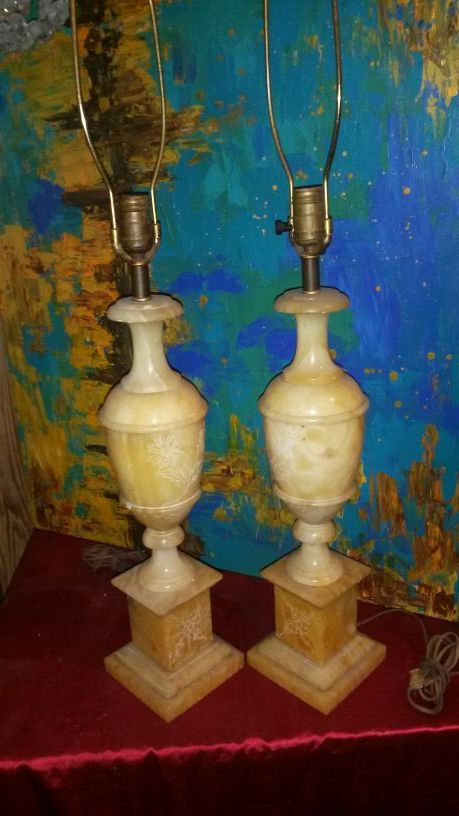SET of Alabaster Lamps