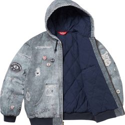 Supreme HJR trompe L'oeil Hooded Work JacketCoach Venturer Bag in signature canvas with patches