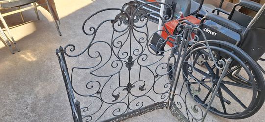 Fireplace screen black wrought iron