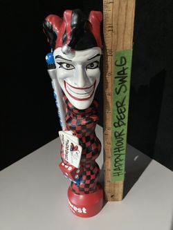 🔥 Rare Northwest Brewing Joker Jester Evil Clown Beer tap handle 